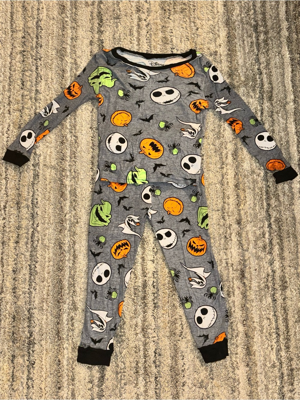 Disney Gray Jack Skellington Halloween Pajamas